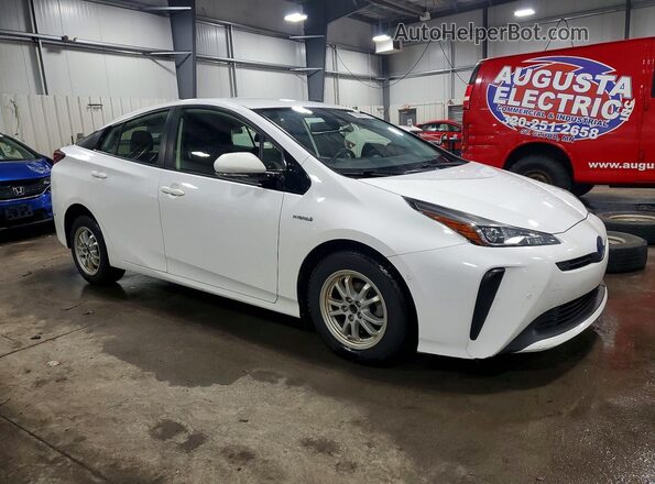 JTDKARFU4K3070686 2019 TOYOTA PRIUS White Przód prawy
