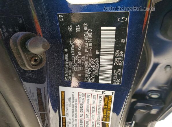 JTERU5JRXM5914766 2021 TOYOTA 4RUNNER Синий 