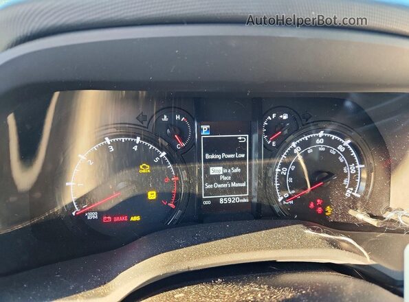 JTEZU5JR4L5218595 2020 TOYOTA 4RUNNER Белый Вид щитка приборов