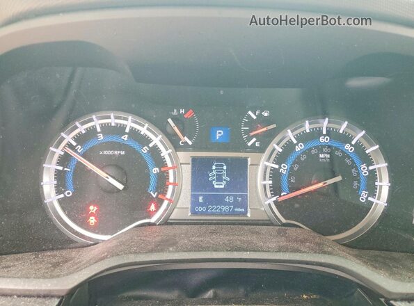 JTEZU5JR9G5134875 2016 TOYOTA 4RUNNER White Instrument cluster view