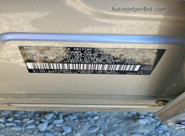 JTHBA1D20J5076151 2018 LEXUS IS Silver Вид наклейки з VIN-кодом