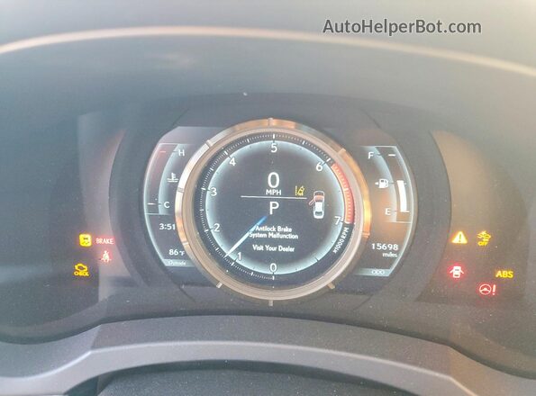 JTHBA1D21K5091341 2019 LEXUS IS White Вид щитка приладів
