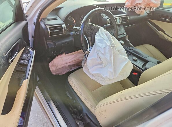 JTHBA1D27G5003996 2016 LEXUS IS White წინა პანელის ხედი