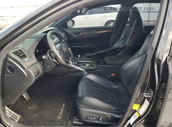JTHBP1BL4GA000653 2016 LEXUS GS-F Black Widok wnętrza z przodu