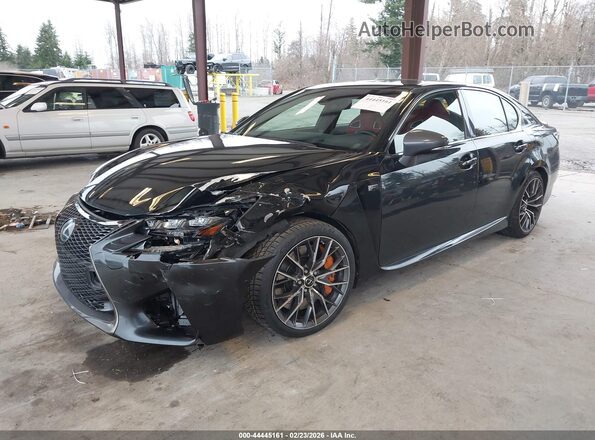 JTHBP1BL7GA000856 2016 LEXUS GS-F Black Առջևի ձախ երեք քառորդ տեսարան