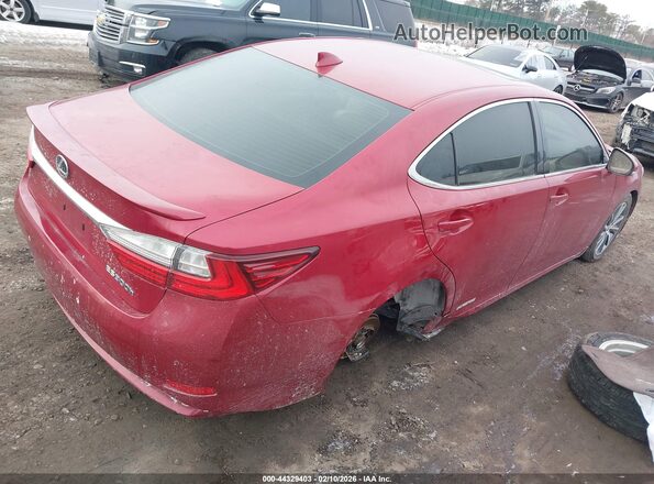 JTHBW1GG4J2190342 2018 LEXUS ES 300H Red Trasero derecho