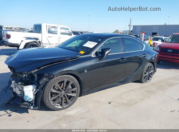 JTHBZ1B28R5075465 2024 LEXUS IS 350 Black Передня ліва чверть