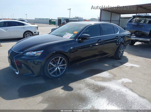 JTHBZ1BL1JA015712 2018 LEXUS GS 350 Black Передня ліва чверть
