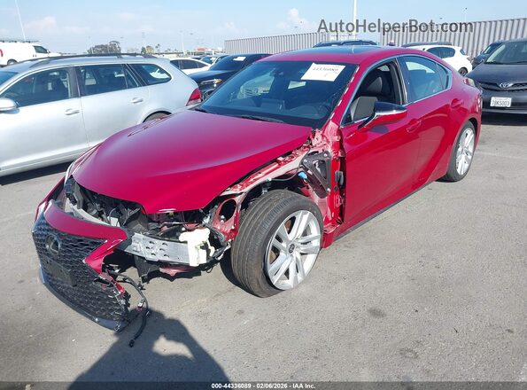 JTHCA1D27M5111583 2021 LEXUS IS 300 Red Առջևի ձախ երեք քառորդ տեսարան