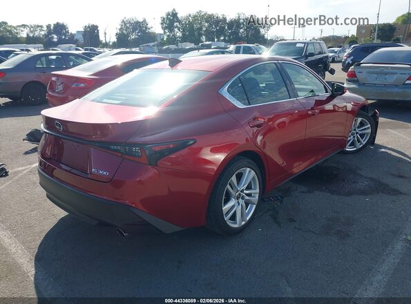 JTHCA1D27M5111583 2021 LEXUS IS 300 Red Հետևի աջ
