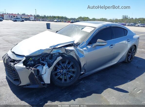 JTHGZ1B21M5038059 2021 LEXUS IS 350 Silver წინა მარცხენა ხედი სამი მეოთხედიდან