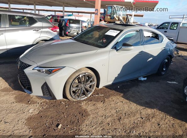 JTHGZ1B21R5081033 2024 LEXUS IS 350 Gray წინა მარცხენა ხედი სამი მეოთხედიდან