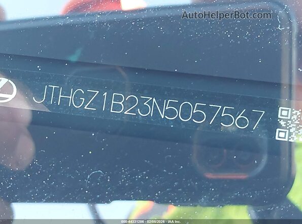 JTHGZ1B23N5057567 2022 LEXUS IS 350 Серый Вид подкапотного пространства