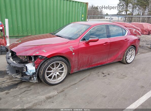 JTHGZ1B24M5042686 2021 LEXUS IS 350 Red წინა მარცხენა ხედი სამი მეოთხედიდან