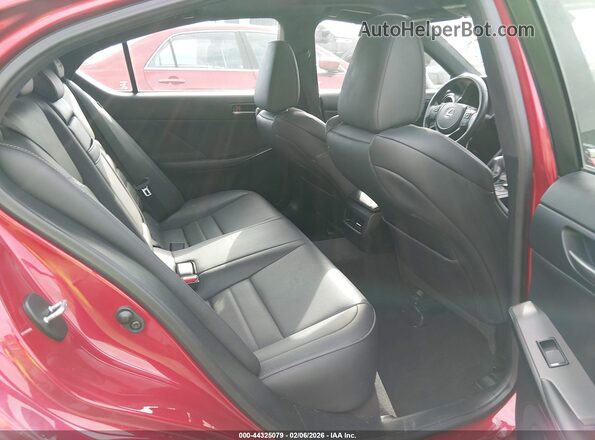 JTHGZ1B24M5042686 2021 LEXUS IS 350 Red VIN კოდის სტიკერის ხედი