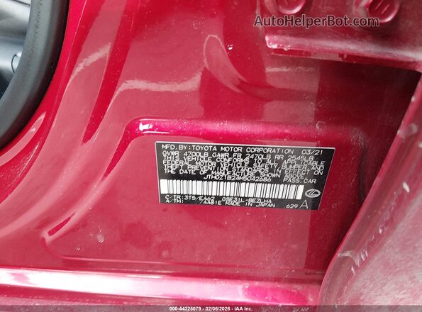 JTHGZ1B24M5042686 2021 LEXUS IS 350 Red ძრავის განყოფილების ხედი