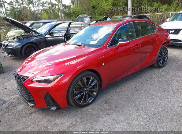 JTHGZ1B24R5075050 2024 LEXUS IS 350 Красный Передняя левая четверть