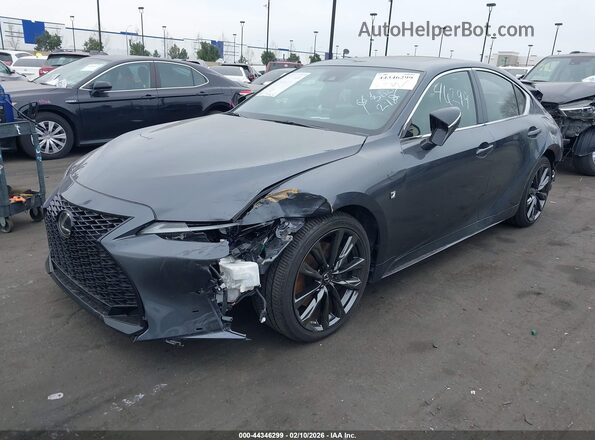JTHGZ1B26M5045007 2021 LEXUS IS 350 Gray Առջևի ձախ երեք քառորդ տեսարան