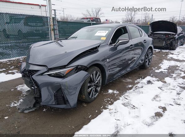 JTHGZ1E27N5026091 2022 LEXUS IS 350 Gray Vista tres cuartos delantera izquierda
