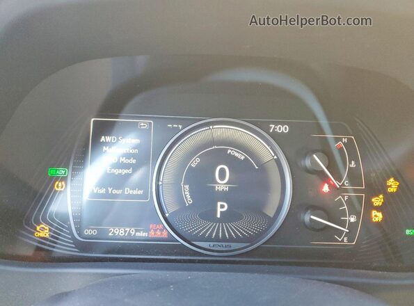 JTHP9JBH7M2048035 2021 LEXUS UX White Սարքավորումների վահանակի տեսք
