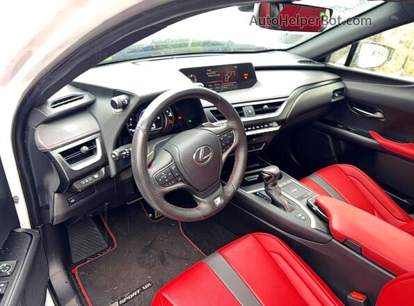 JTHR9JBH0M2045177 2021 LEXUS UX Белый Вид задних сидений