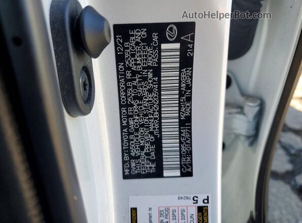 JTHX9JBH2N2059414 2022 LEXUS UX White Вид підкапотного простору