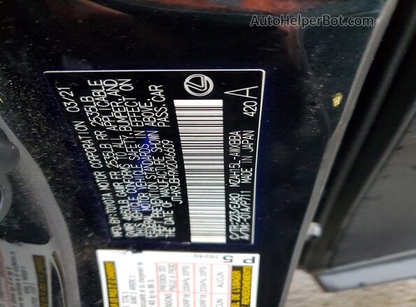JTHX9JBH9M2046609 2021 LEXUS UX Black Вид підкапотного простору
