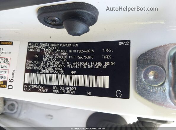 JTJAM7BX1P5340103 2023 LEXUS GX 460 White Vista del compartimento del motor
