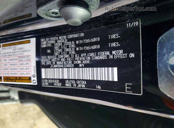 JTJAM7BX4L5248820 2020 LEXUS GX Black 