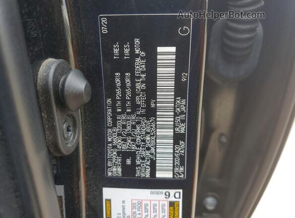 JTJAM7BXXL5264679 2020 LEXUS GX Black Vista interior de 360 grados