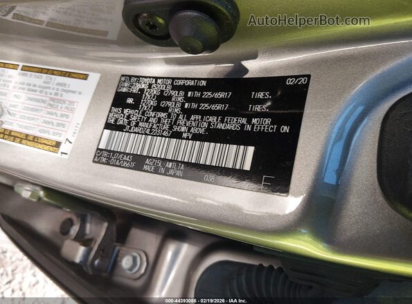 JTJDARDZ4L2231467 2020 LEXUS NX 300 Silver 