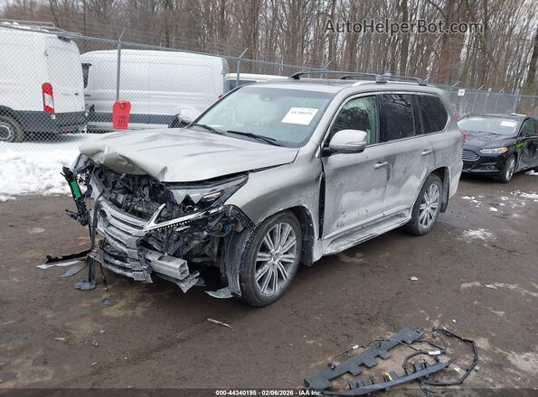 JTJDY7AX6L4316351 2020 LEXUS LX 570 Silver წინა მარცხენა ხედი სამი მეოთხედიდან