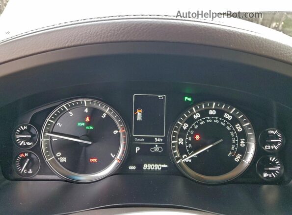 JTJHY7AX3J4265986 2018 LEXUS LX White ხელსაწყოთა პანელის ხედი
