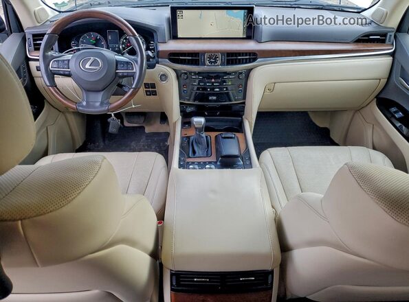 JTJHY7AX3J4265986 2018 LEXUS LX White წინა პანელის ხედი