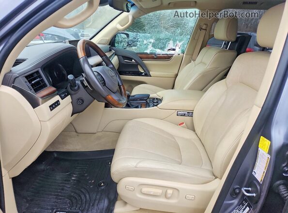 JTJHY7AX4J4264197 2018 LEXUS LX Gray წინა სალონის ხედი