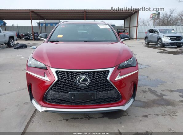 JTJYARBZ1G2024190 2016 LEXUS NX 200T Red Widok zestawu wskaźników
