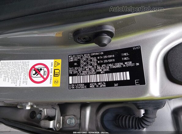 JTJYARBZXJ2093547 2018 LEXUS NX 300 Silver ძრავის განყოფილების ხედი