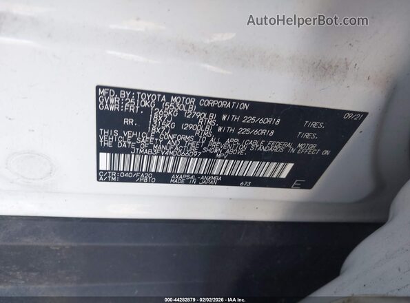 JTMAB3FV4MD066097 2021 TOYOTA RAV4 PRIME White Engine compartment view