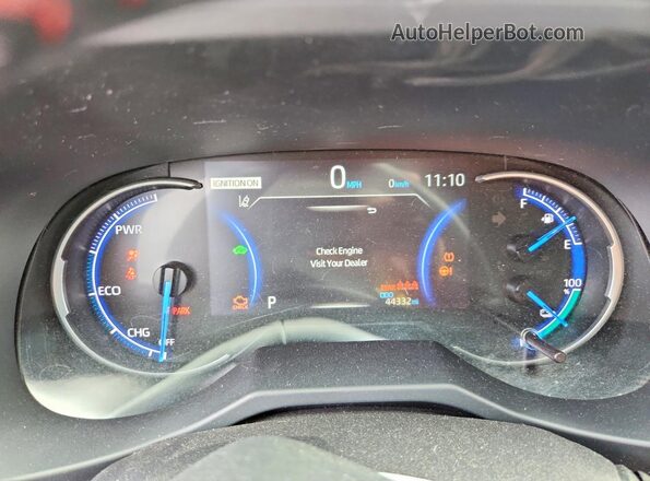 JTMAB3FV5ND083718 2022 TOYOTA RAV4 Charcoal Instrument cluster view