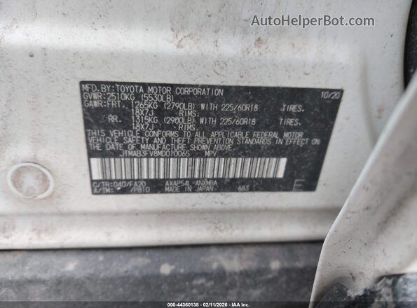 JTMAB3FV8MD010065 2021 TOYOTA RAV4 PRIME White ძრავის განყოფილების ხედი