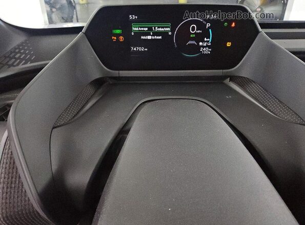 JTMABABA0PA003091 2023 TOYOTA BZ4X White Instrument cluster view