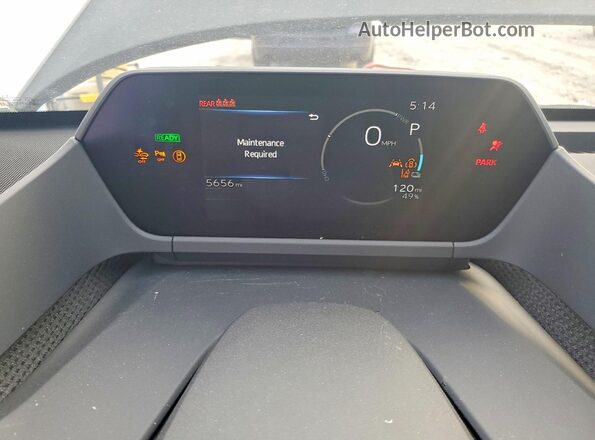 JTMABABAXSA097523 2025 SUBARU SOLTERRA White Vista del cuadro de instrumentos
