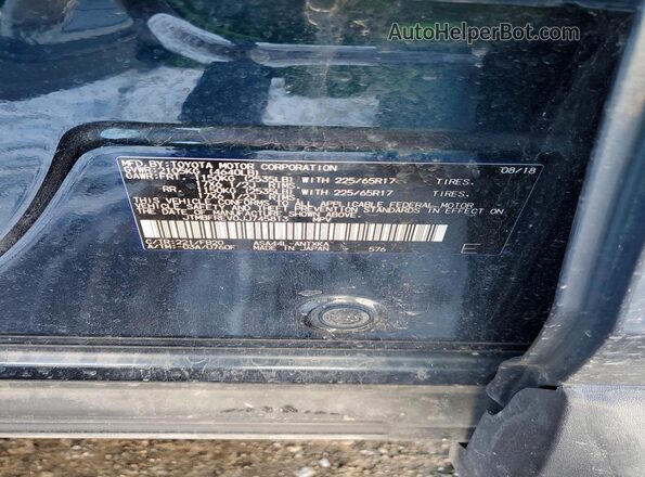 JTMBFREV0JJ745813 2018 TOYOTA RAV Черный 