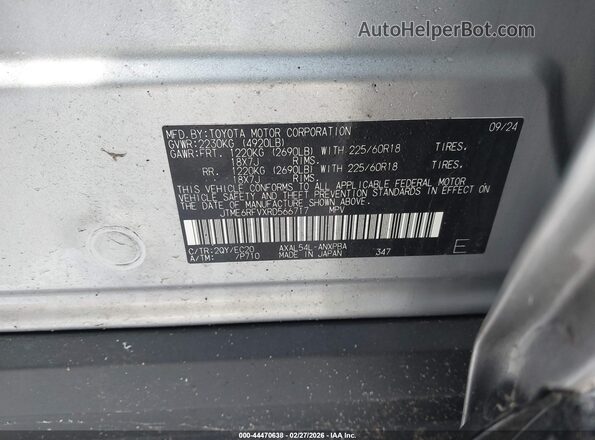 JTME6RFVXRD566717 2024 TOYOTA RAV4 HYBRID Silver Вид підкапотного простору
