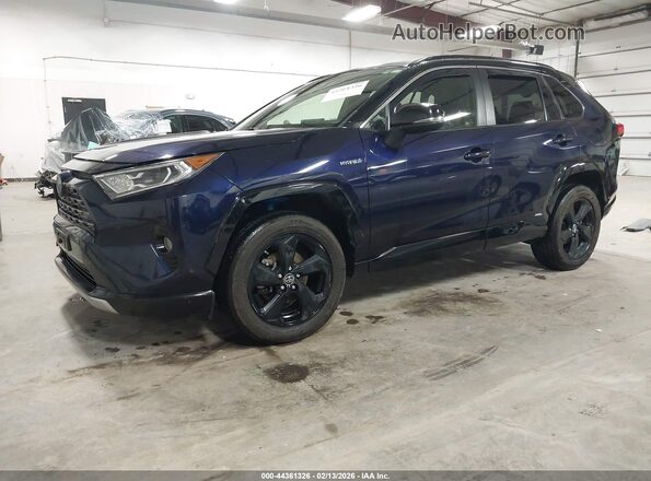 JTMEWRFV4KJ009647 2019 TOYOTA RAV4 HYBRID Blue Առջևի ձախ երեք քառորդ տեսարան