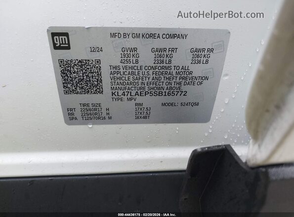 KL47LAEP5SB165772 2025 BUICK OTHER Белый Вид подкапотного пространства