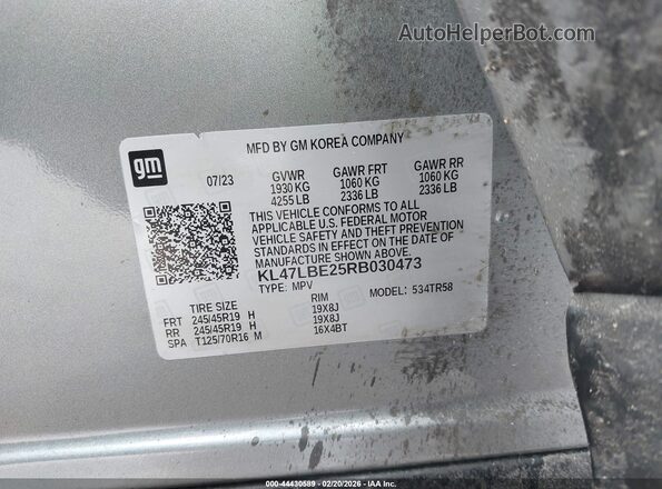 KL47LBE25RB030473 2024 BUICK OTHER Gray Engine compartment view