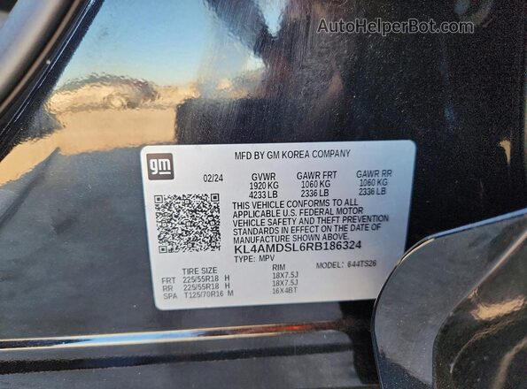 KL4AMDSL6RB186324 2024 BUICK ENCORE Black Widok wnętrza 360 stopni