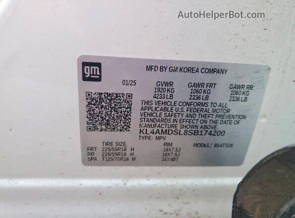 KL4AMDSL8SB174200 2025 BUICK ENCORE White 