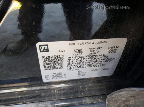 KL4AMESL7RB216372 2024 BUICK ENCORE Black 360 interior view